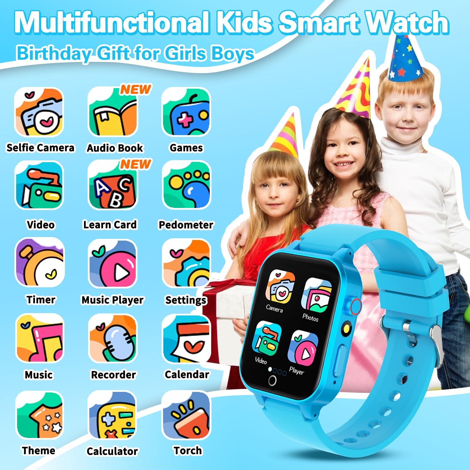 Foto 3 pulgar | Reloj Inteligente Vakzovy Para Niños De 5 A 12 Años  Pantalla Táctil Hd  26 Juegos - Venta Internacional.