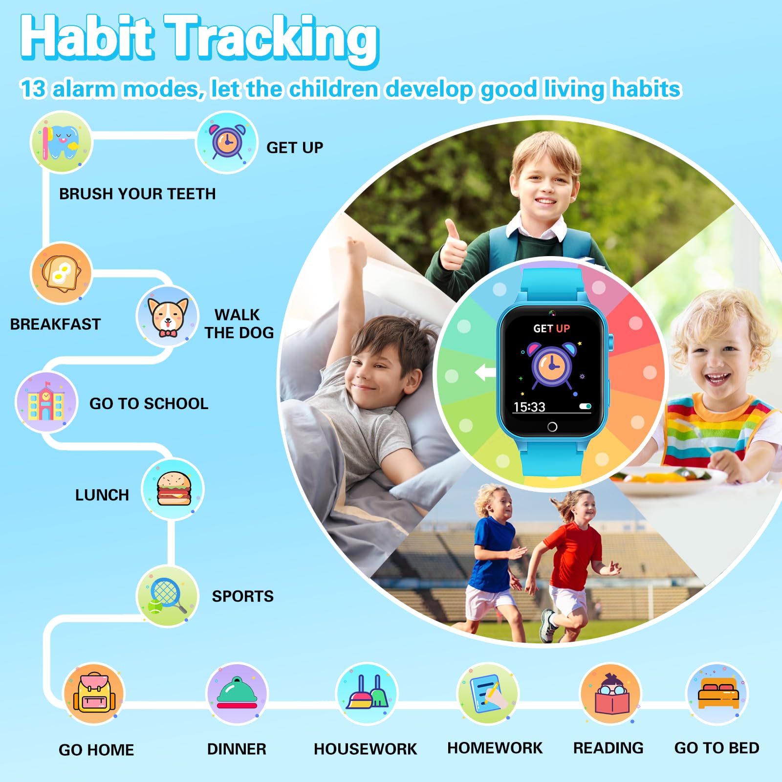 Foto 5 pulgar | Reloj Inteligente Vakzovy Para Niños De 5 A 12 Años  Pantalla Táctil Hd  26 Juegos - Venta Internacional.