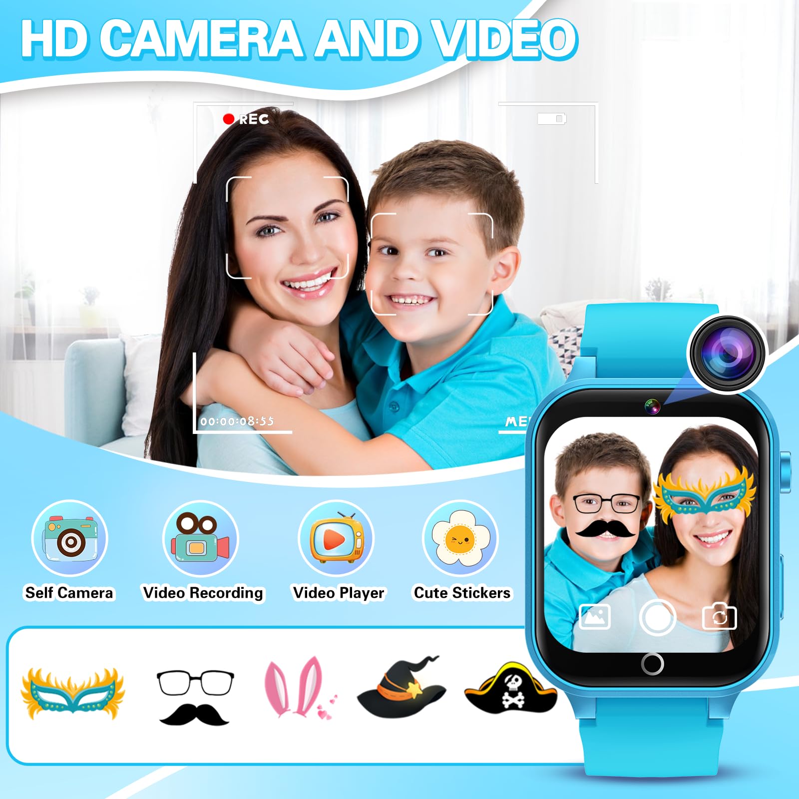 Foto 6 pulgar | Reloj Inteligente Vakzovy Para Niños De 5 A 12 Años  Pantalla Táctil Hd  26 Juegos - Venta Internacional.