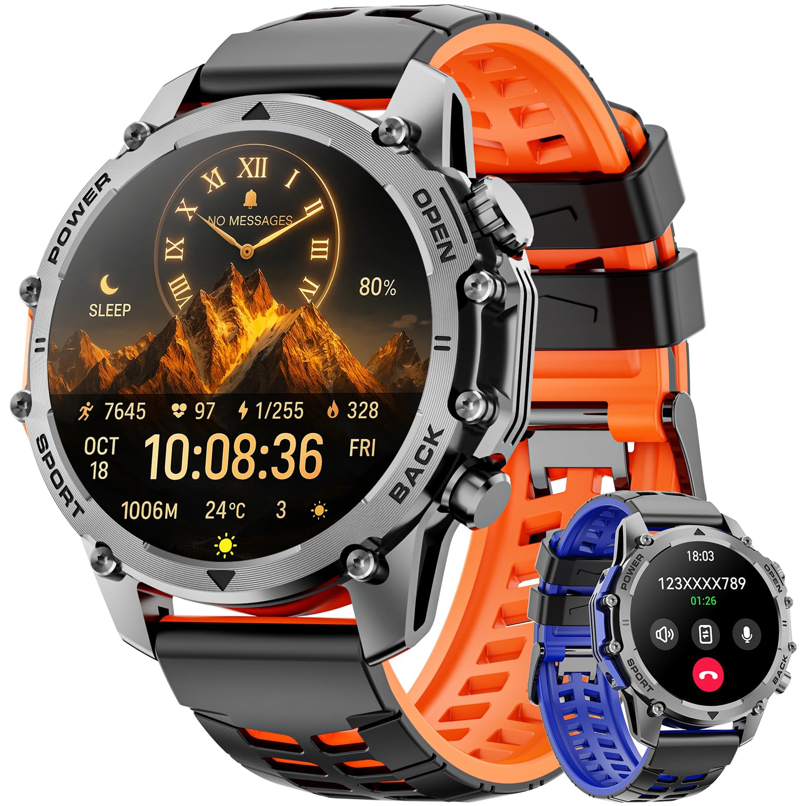 Foto 1 | Reloj Inteligente Hwagol Military De 1.52 Pulgadas Con Llamada/notificación Para Hombres - Venta Internacional.
