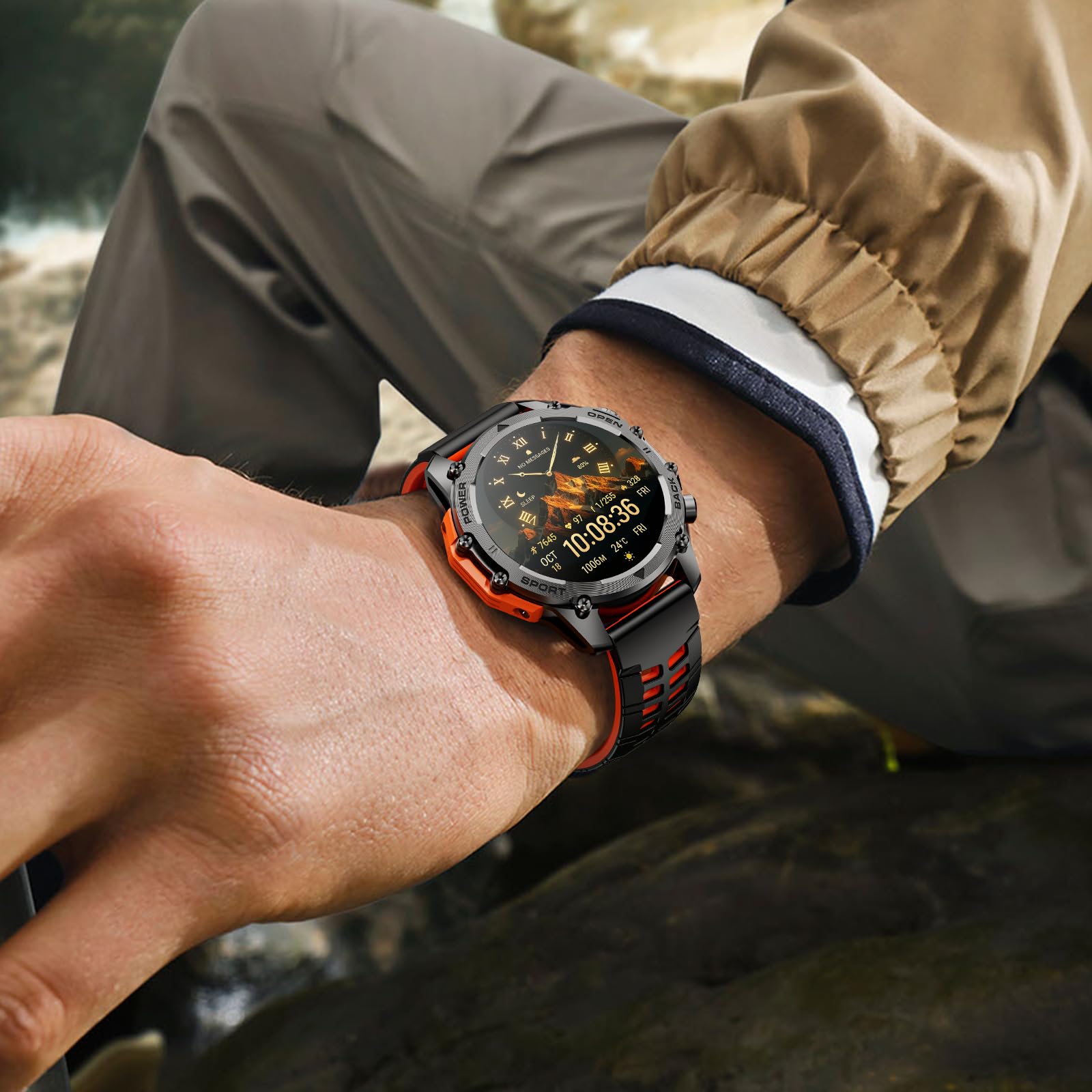 Foto 3 pulgar | Reloj Inteligente Hwagol Military De 1.52 Pulgadas Con Llamada/notificación Para Hombres - Venta Internacional.