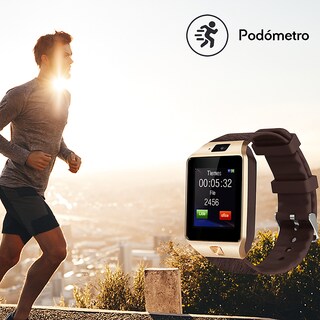 Foto 5 | Smartwatch Dz09 Reloj Inteligente Dorado Multifunción Pantalla Táctil Bluetooth Cámara Notificaciones