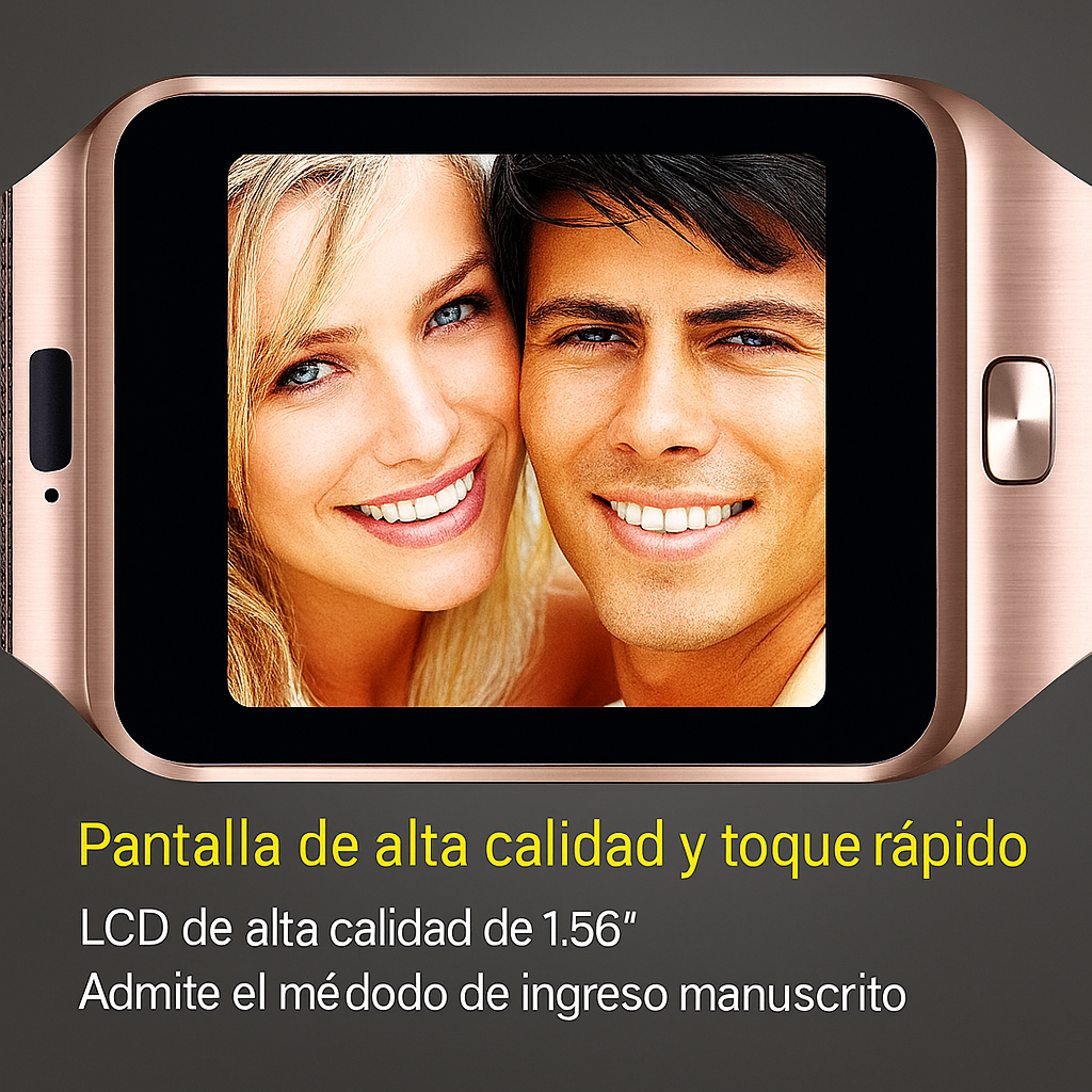 Foto 7 pulgar | Smartwatch Dz09 Reloj Inteligente Dorado Multifunción Pantalla Táctil Bluetooth Cámara Notificaciones