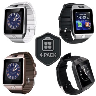 Foto 1 | Kit 4 Smartwatch Dz09 Reloj Inteligente Multifunción Colores Negro Blanco Plateado Dorado Bluetooth Pantalla Táctil