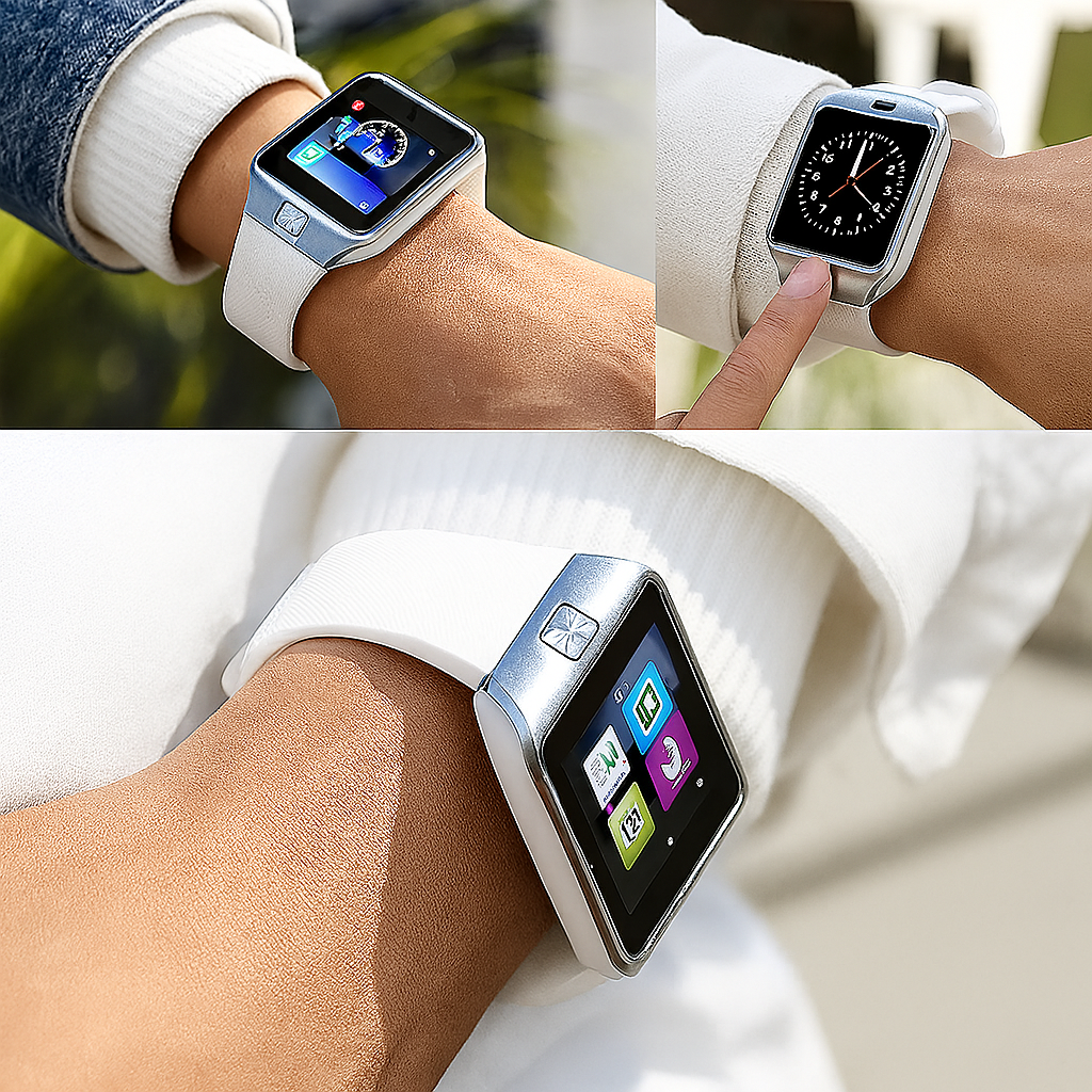 Foto 5 pulgar | Kit 4 Smartwatch Dz09 Reloj Inteligente Multifunción Colores Negro Blanco Plateado Dorado Bluetooth Pantalla Táctil
