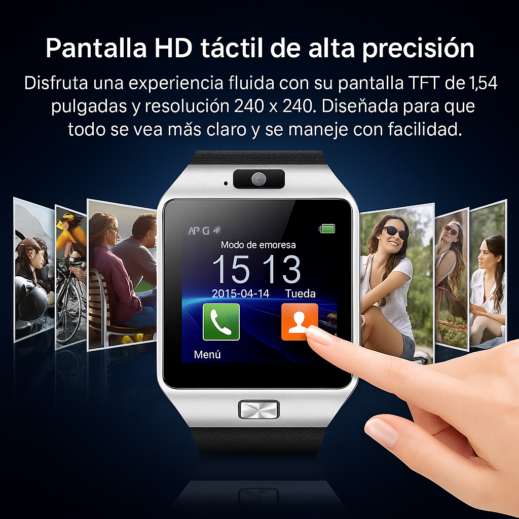 Foto 7 pulgar | Kit 4 Smartwatch Dz09 Reloj Inteligente Multifunción Colores Negro Blanco Plateado Dorado Bluetooth Pantalla Táctil