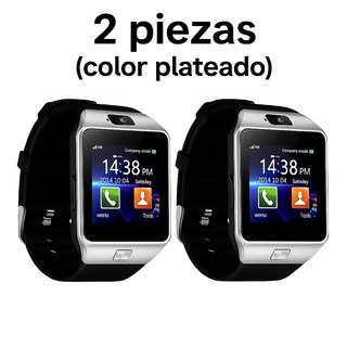 Foto 2 | Kit 2 Smartwatch Dz09 Reloj Inteligente Plateado Multifunción Pantalla Táctil Bluetooth Cámara Notificaciones
