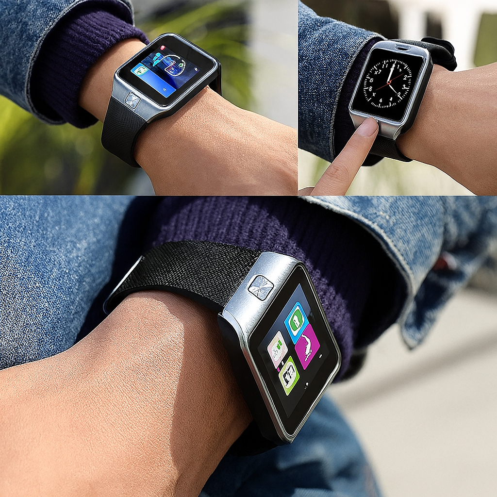 Foto 6 pulgar | Kit 2 Smartwatch Dz09 Reloj Inteligente Plateado Multifunción Pantalla Táctil Bluetooth Cámara Notificaciones