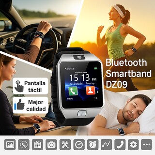 Foto 6 | Kit 2 Smartwatch Dz09 Reloj Inteligente Plateado Multifunción Pantalla Táctil Bluetooth Cámara Notificaciones