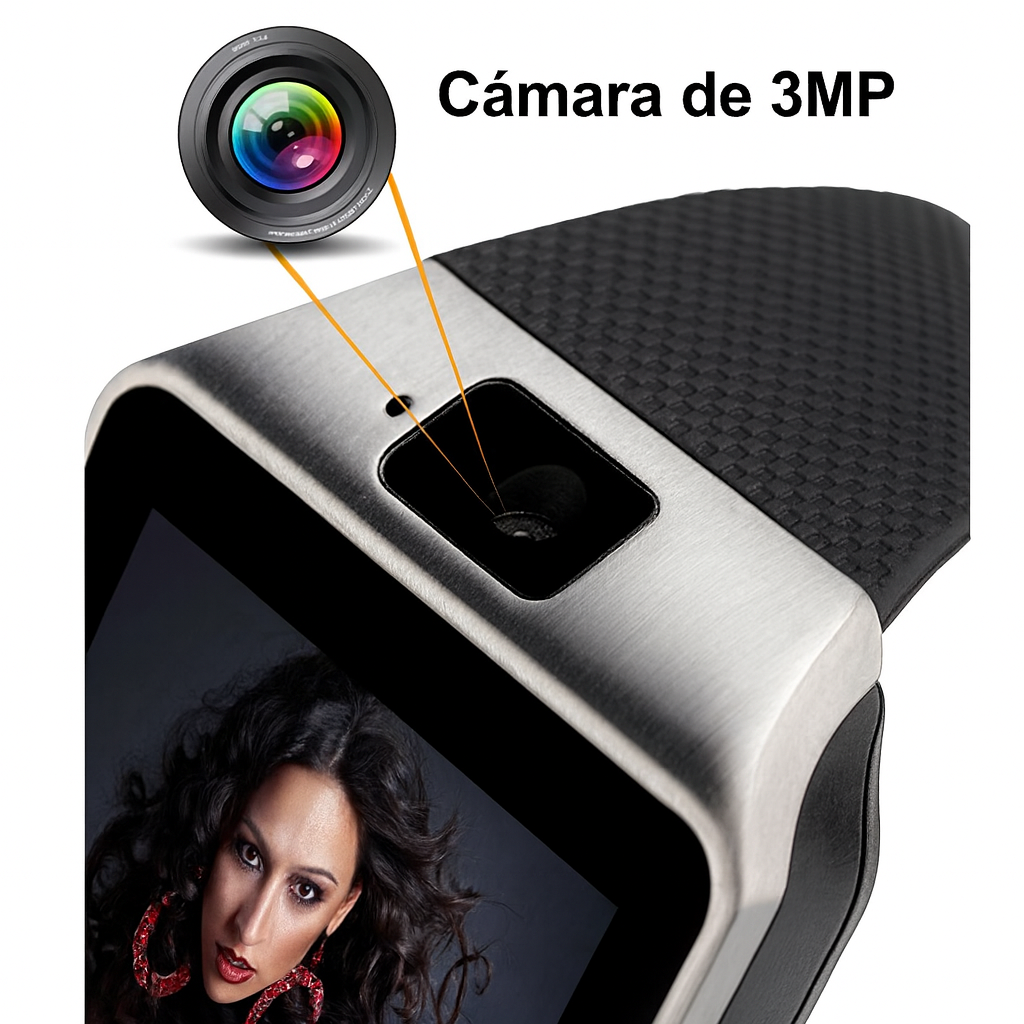 Foto 5 pulgar | Smartwatch Dz09 Reloj Inteligente Plateado Multifunción Pantalla Táctil Bluetooth Cámara Notificaciones