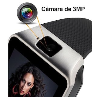 Foto 4 | Smartwatch Dz09 Reloj Inteligente Plateado Multifunción Pantalla Táctil Bluetooth Cámara Notificaciones