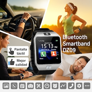 Foto 8 | Smartwatch Dz09 Reloj Inteligente Plateado Multifunción Pantalla Táctil Bluetooth Cámara Notificaciones