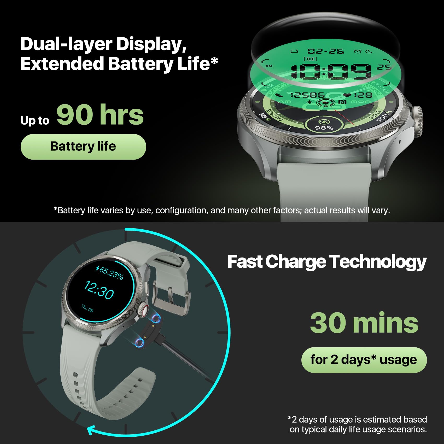 Foto 5 pulgar | Smartwatch Ticwatch Pro 5 Enduro 1.43'' Con Batería Android De 90 H - Venta Internacional.