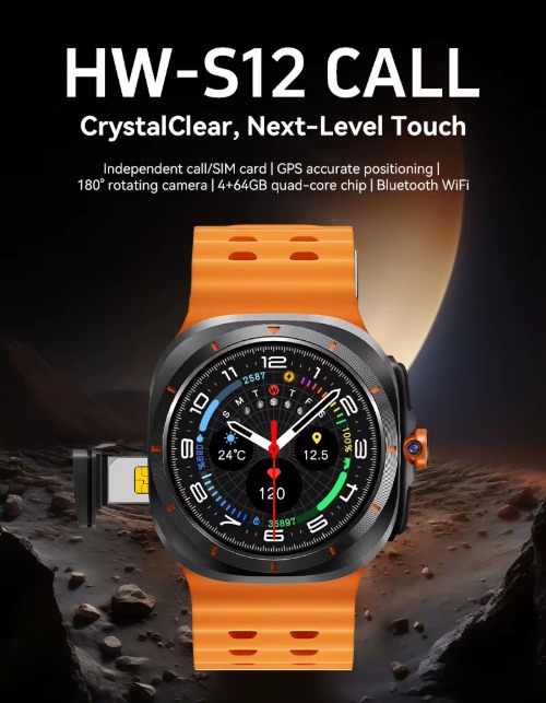 Foto 7 pulgar | Hw S12 Call Ultra 5g Reloj Inteligente Android Cámara Gps Wifi 5g Youtube Whatsapp Gps.
