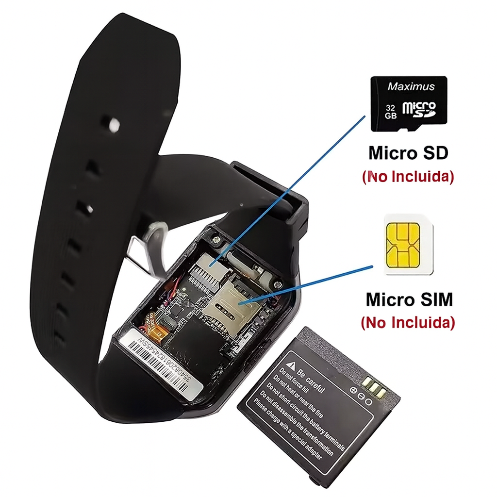 Foto 7 pulgar | Smartwatch Q18 Negro Con Cámara Ranura Micro Sim Y Microsd + Audífonos Inalámbricos Bluetooth Pro Con Cancelación