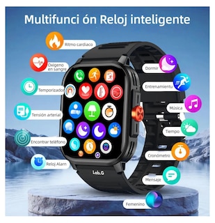 Foto 3 | Smartwatch Reloj Inteligente Llamadas 1.81 Lab.g Color Negro