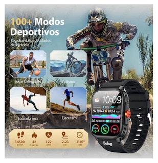 Foto 2 | Smartwatch Reloj Inteligente Llamadas 1.81 Belug Color Negro