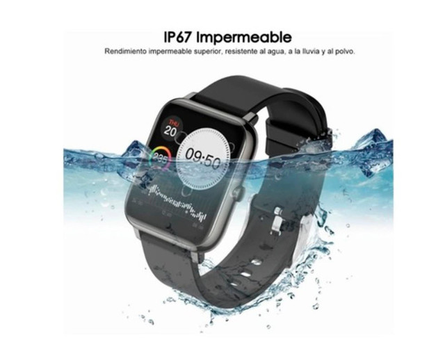 Foto 3 pulgar | Reloj Inteligente Deportivo Negro P22