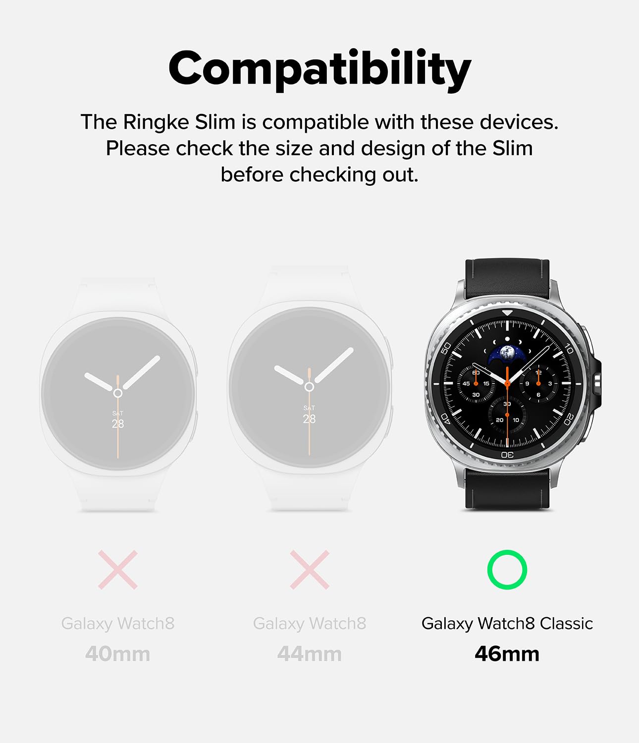 Foto 3 pulgar | Funda Ringke Slim Para Samsung Galaxy Watch 8 Classic De 46 Mm - Venta Internacional.