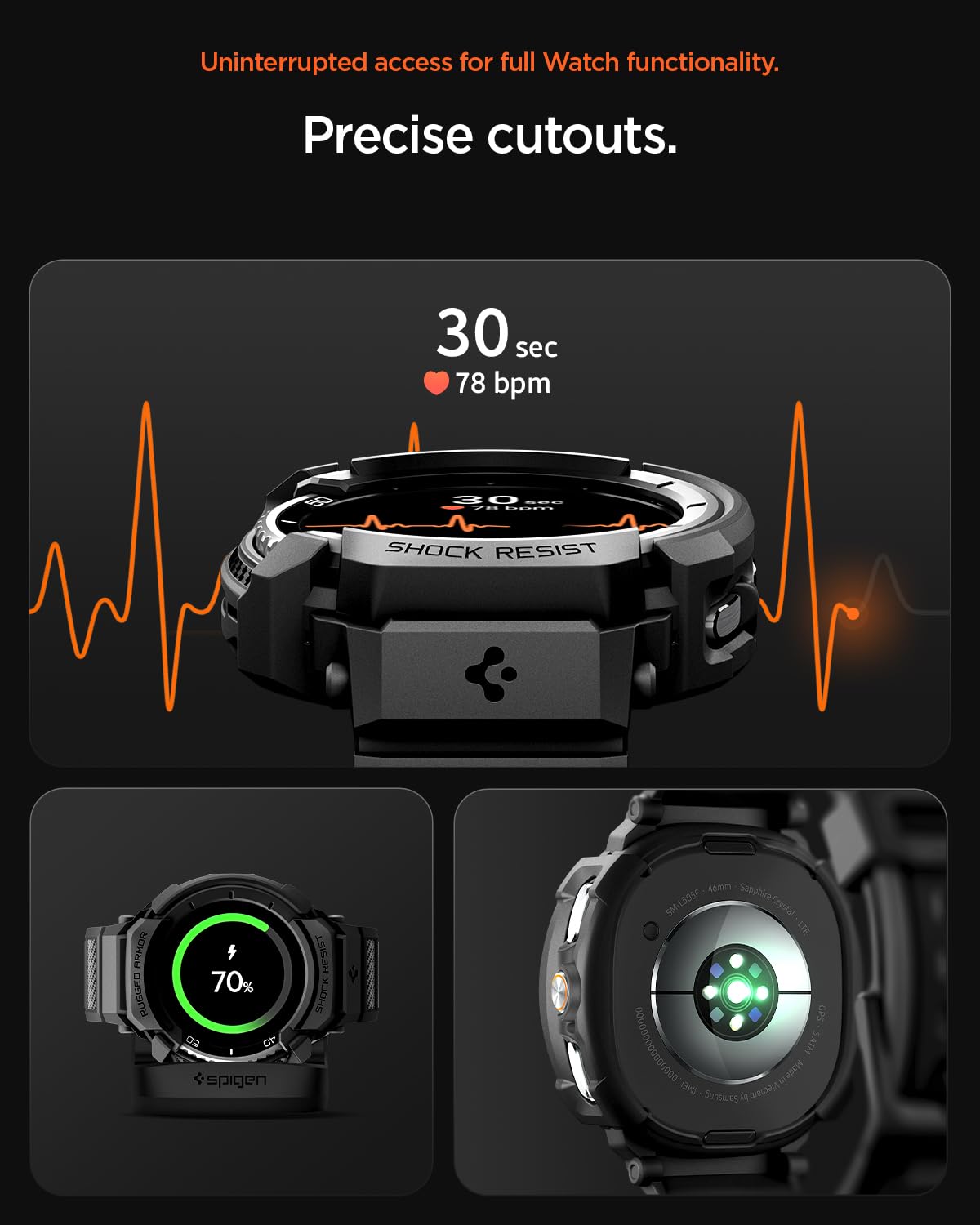 Foto 8 pulgar | Funda Con Correa Para Samsung Galaxy Watch 8 Classic De 46 Mm - Venta Internacional.