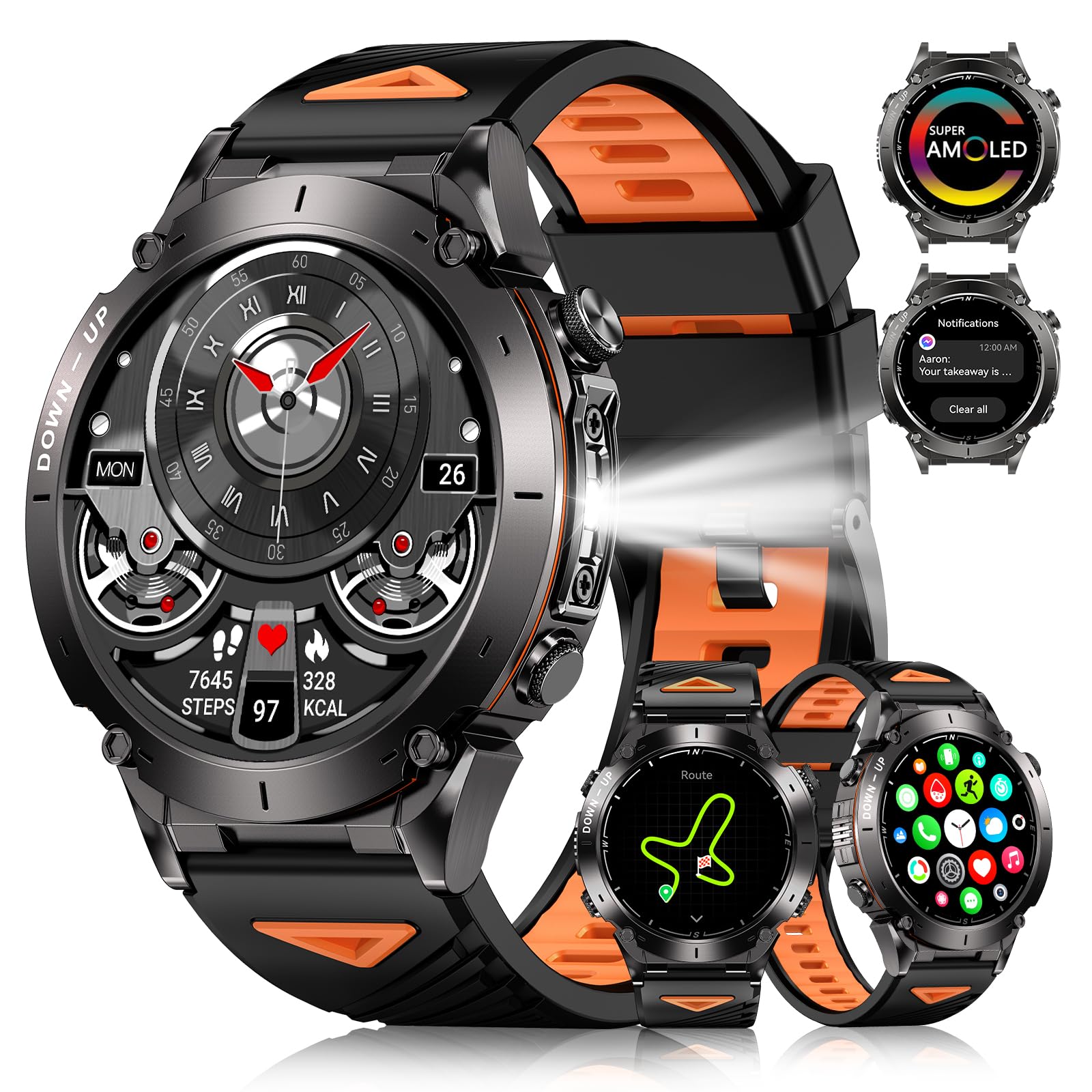 Foto 1 | Reloj Inteligente Podoeil Gps Military 1.43'' Amoled Para Hombre - Venta Internacional.