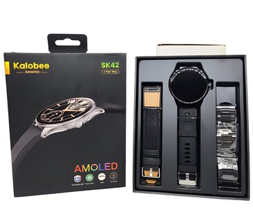 Foto 1 | Smartwatch Color Negro Kalobee Sk42 Con 3 Pares De Correas Asistente De Voz Chat GPT Monitoreo Fitness.