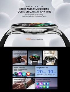 Foto 6 | Smartwatch Color Negro Kalobee Sk42 Con 3 Pares De Correas Asistente De Voz Chat GPT Monitoreo Fitness.
