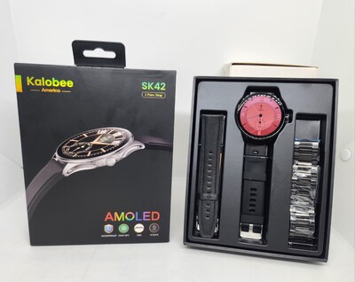 Foto 7 | Smartwatch Color Negro Kalobee Sk42 Con 3 Pares De Correas Asistente De Voz Chat GPT Monitoreo Fitness.