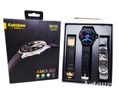 Foto 8 | Smartwatch Color Negro Kalobee Sk42 Con 3 Pares De Correas Asistente De Voz Chat GPT Monitoreo Fitness.
