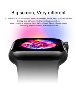 Foto 3 | Reloj Inteligente M7 Pro Serie 7 con NFC Llamada Bluetooth Asistente de Voz color Azul