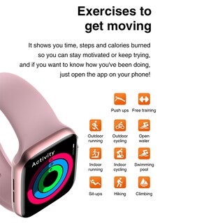 Foto 3 | Smartwatch Hw22 Pro By Ns Tech color Rosa