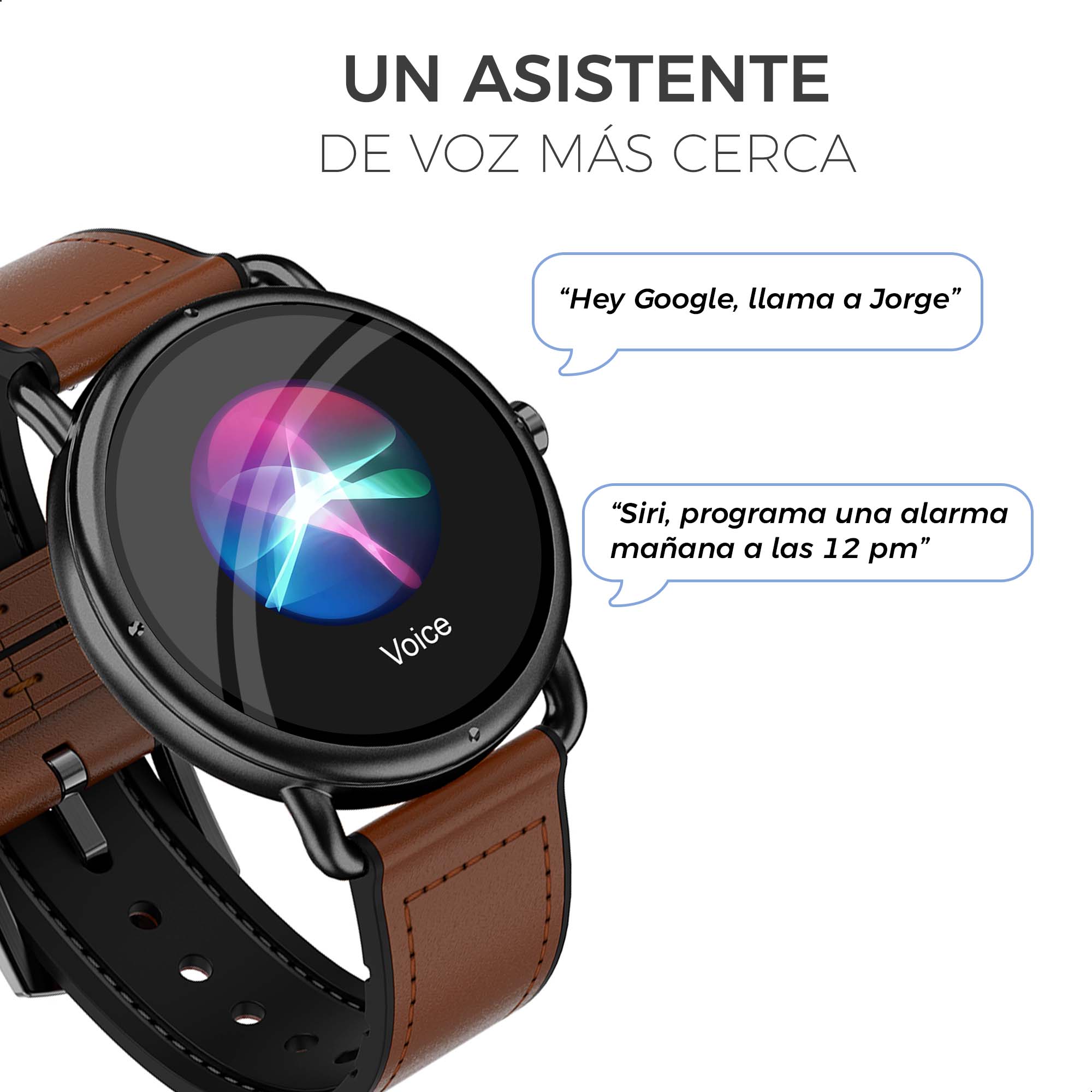 Foto 3 pulgar | Smartwatch Binden Era One con Asistente de Voz Marrón