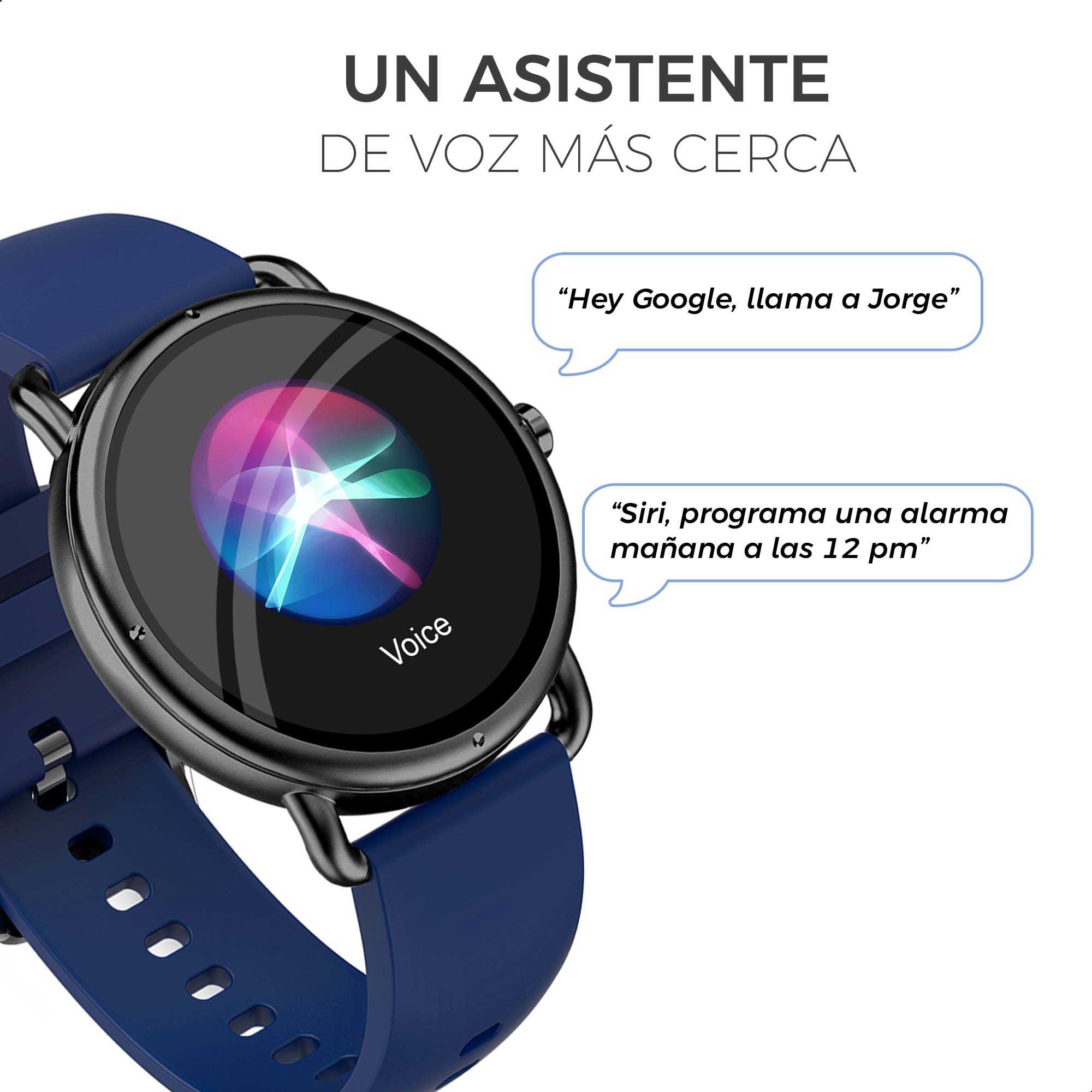 Foto 3 pulgar | Smartwatch Binden Era One color Azul Asistente de Voz Realiza Llamadas