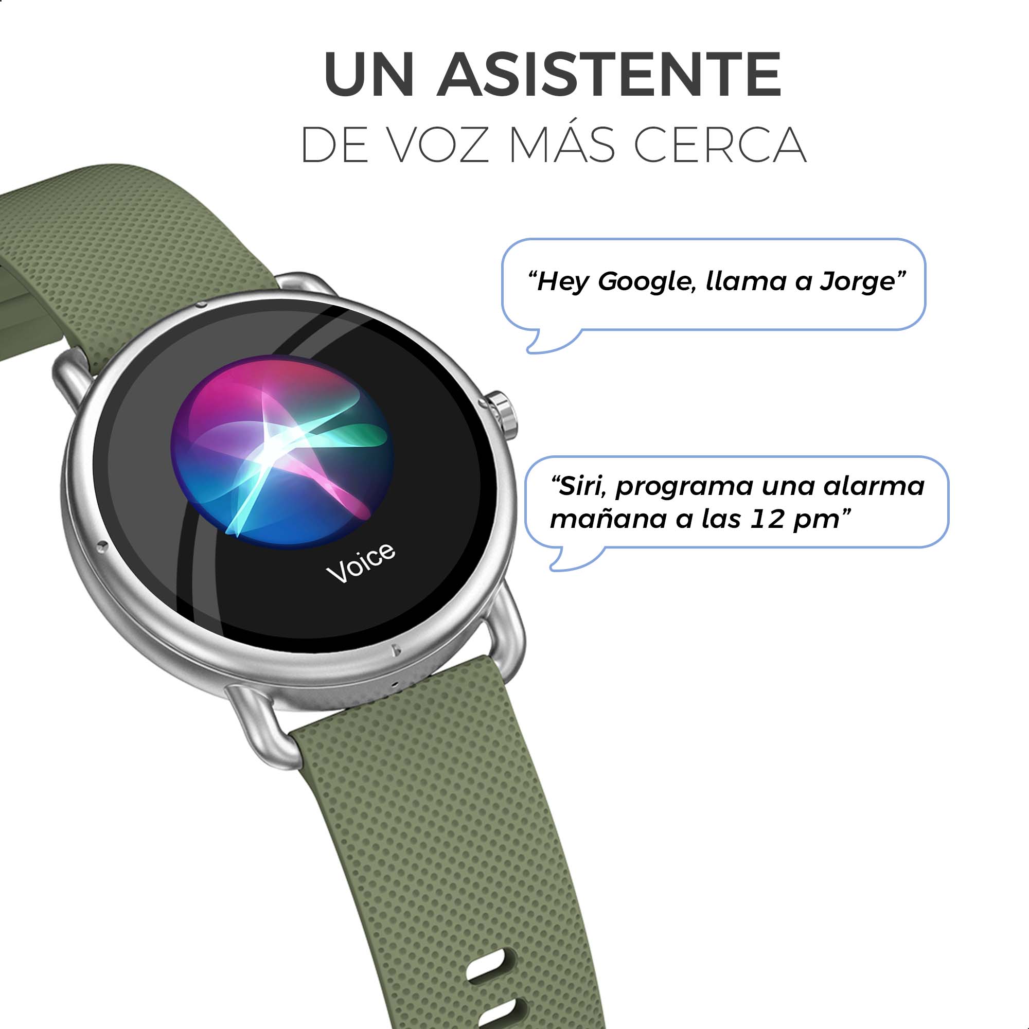 Foto 4 pulgar | Smartwatch Binden Era One color Verde Asistente de Voz Realiza Llamadas