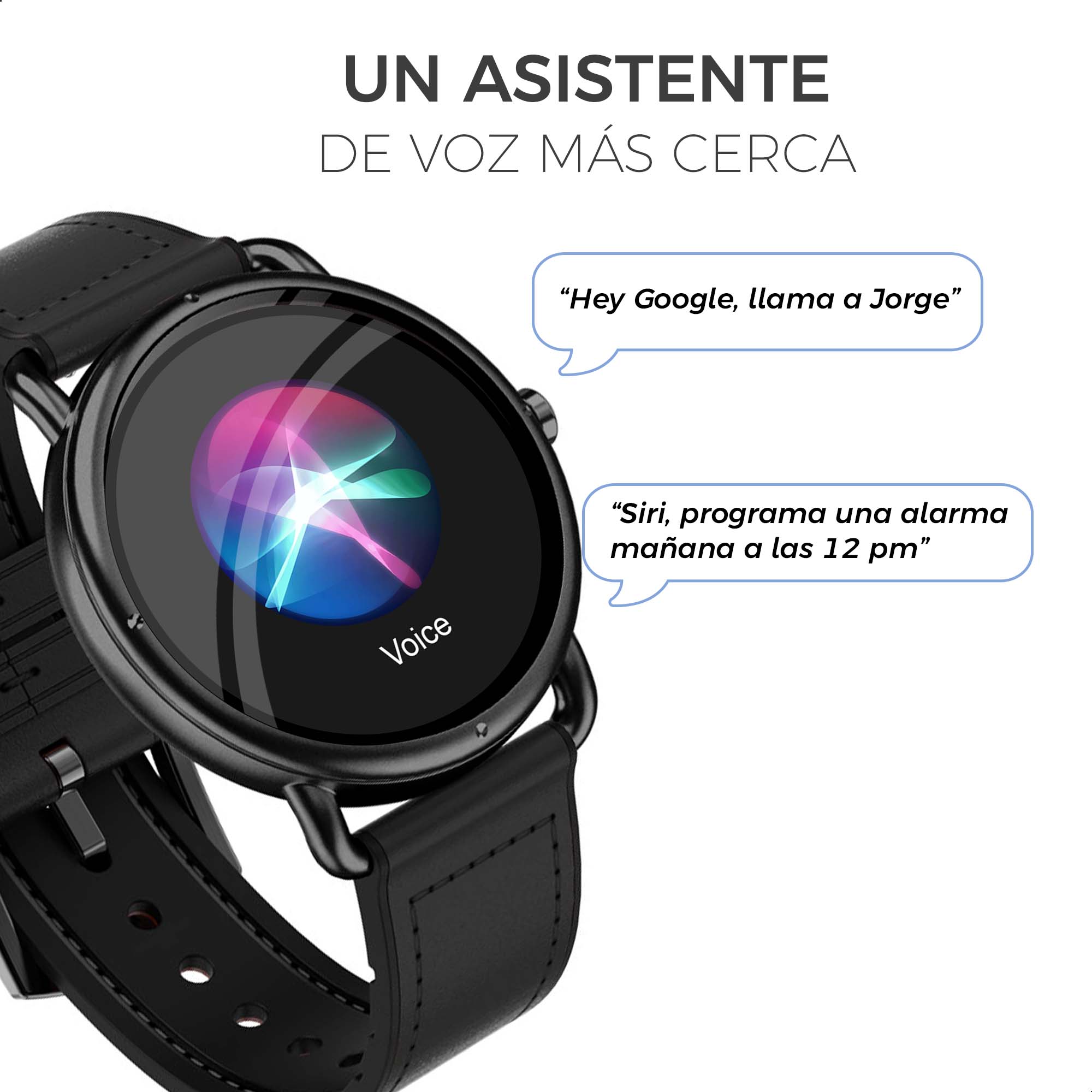 Foto 3 pulgar | Smartwatch Binden Era One con Asistente de Voz color Negro