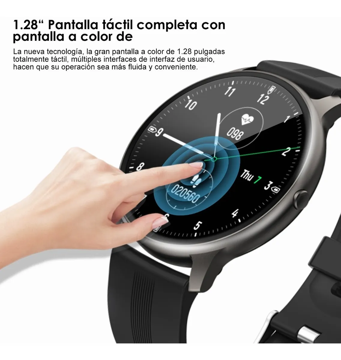 Foto 2 | Reloj Deportivo Malubero Smartwatch Bluetooth  Negro