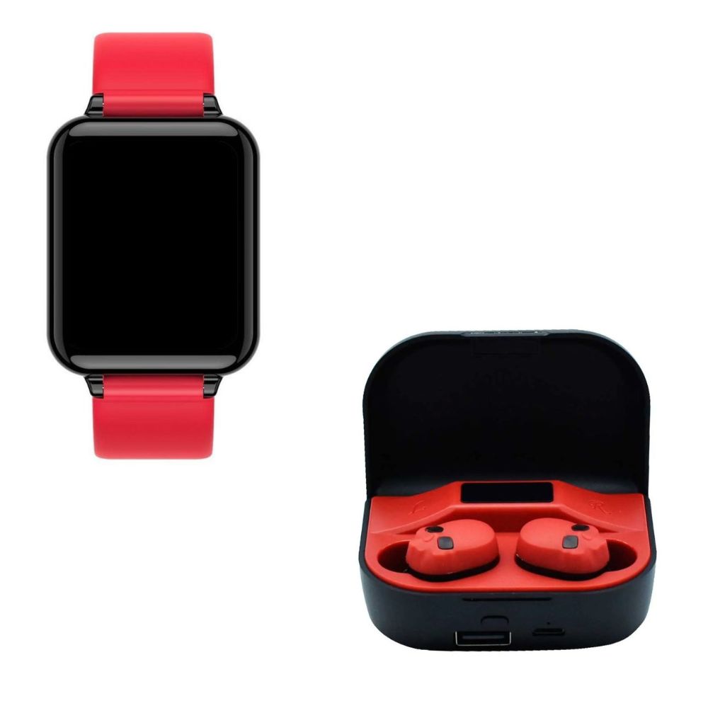 Foto 2 pulgar | Smartwatch y Audífonos True Wireless Gadgets and Fun Ss200 color Rojo