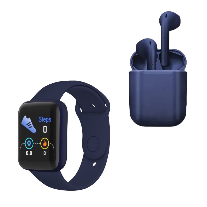 Foto 2 pulgar | Kit de Smartwatch M51 y Audífonos Inalámbricos E21 color Azul