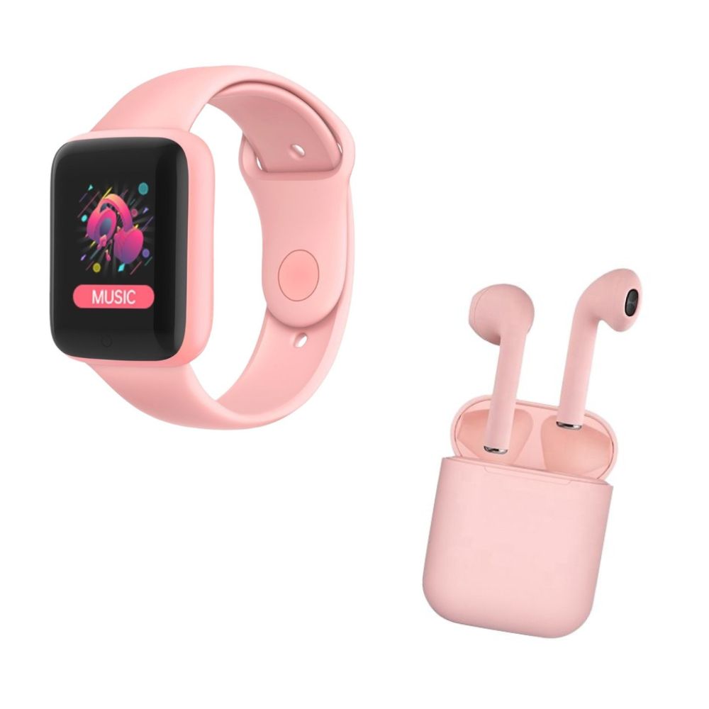 Foto 2 pulgar | Kit Smartwatch M51 Color Rosa Y Audifonos Inalámbricos E21 Color Rosa