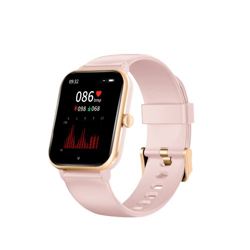 Foto 2 pulgar | Reloj SmartWatch IOWODO con Temperatura Pulsera Doble color Rosa para Mujer