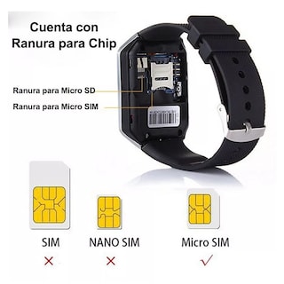 Foto 5 | Smartwatch Genérica DZ09 Bluetooth Pantalla Touch 1.56 Dorado