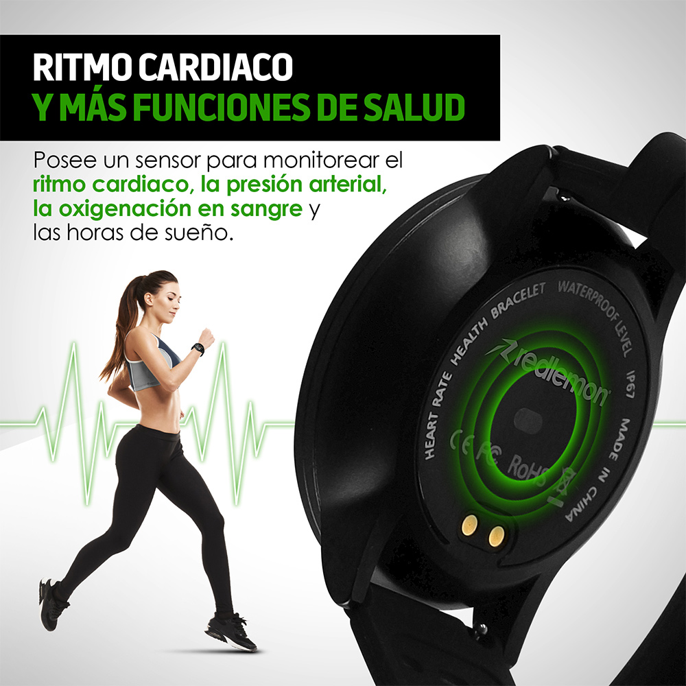 Foto 4 pulgar | Smartwatch Redlemon 79211 color Negro