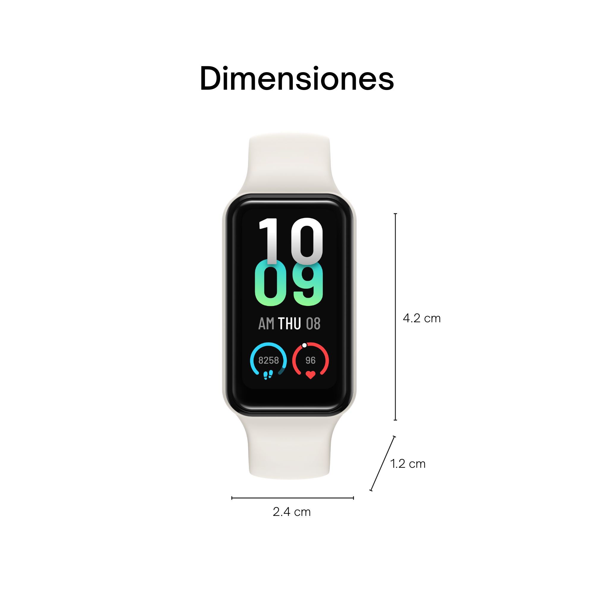 Foto 8 pulgar | Amazfit Band 7 Beige 120 Modos Deportivos Pulsera Smartwatch color Blanco