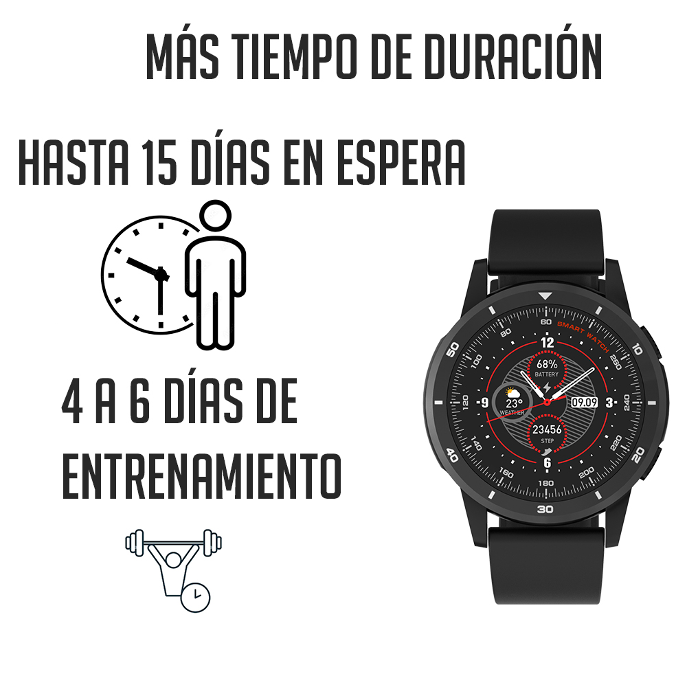 Foto 4 pulgar | Smartwatch Techpad SW Sport Pro Negro