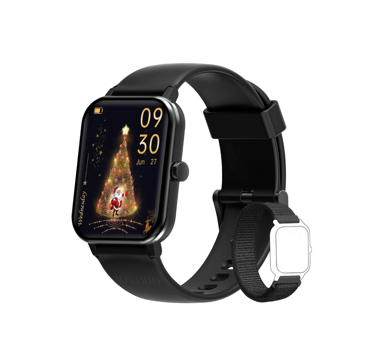 Foto 2 pulgar | Smartwatch Iowodo para Mujer Pulsera Doble Negro