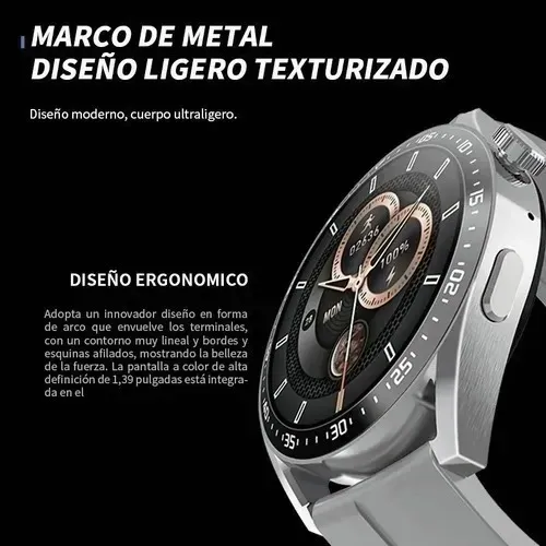 Foto 3 pulgar | Smartwatch con Bluetooth Malubero color Negro