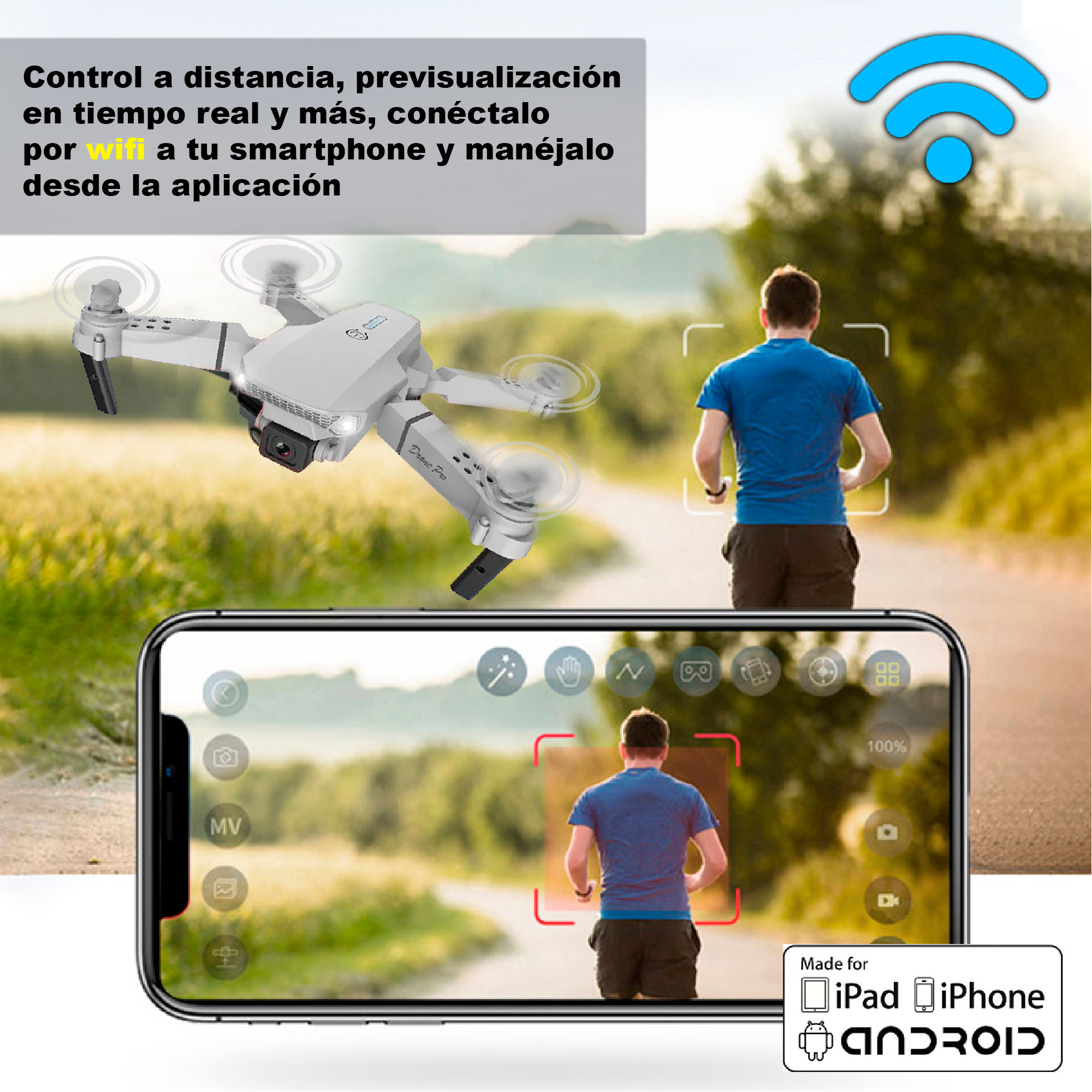 Foto 3 pulgar | Drone Vak K1 Doble Cámara 4k Wifi Control 360 6 Ejes