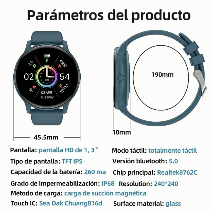 Foto 4 pulgar | Smartwatch Petukita Box S32 color Azul