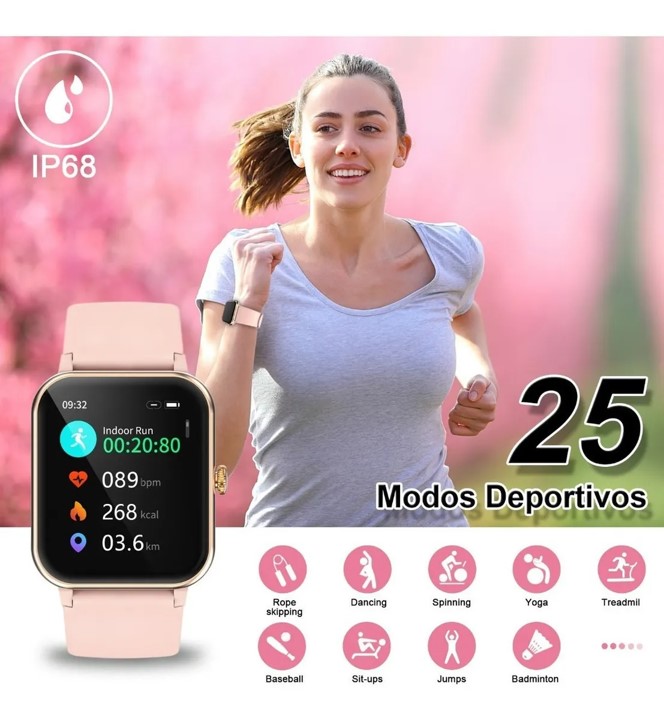 Foto 4 pulgar | Reloj Inteligente PETUKITA BOX R3 PRO color Rosa con Bluetooth Pantalla de 1,69 ''