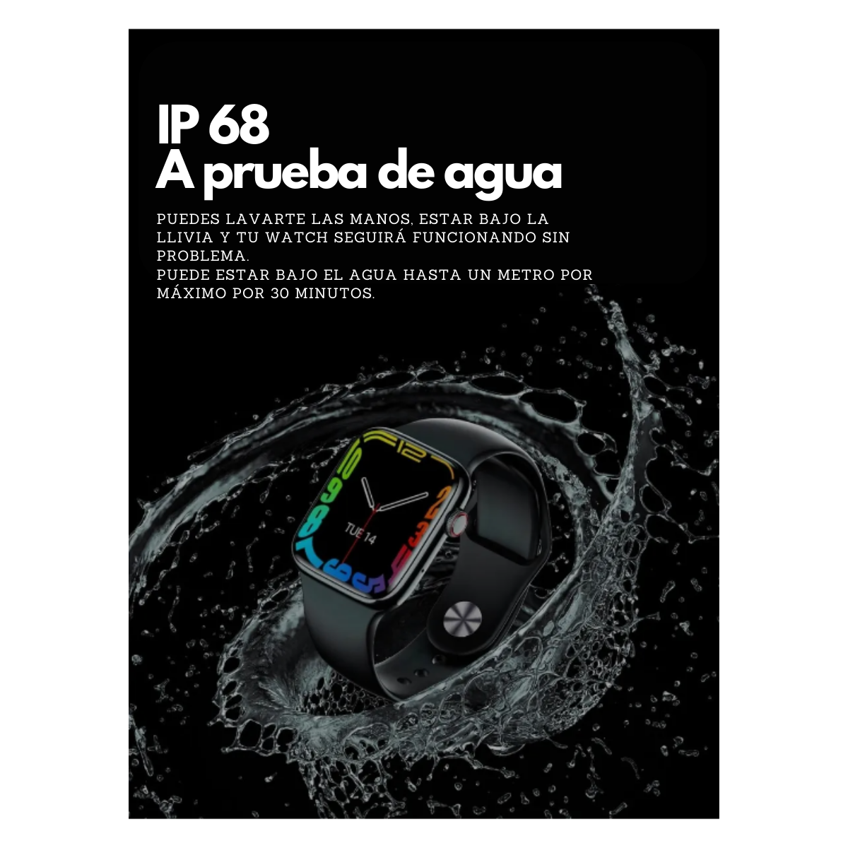 Foto 3 pulgar | Smartwatch Serie AT8 Resistente al Agua Azul